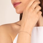 0.16 Karat Diamantarmreif offen 750/18 K Roségold - BO4RG