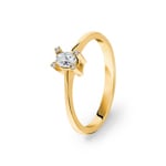 0.16ct Diamonds Engagement Ring 750/18 K Yellow Gold