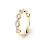 0.16 Karat Diamantring 750/18 K Gelbgold