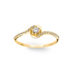 0.16 Karat Verlobungsring 750/18 K Gelbgold - RO4GG