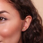 0.18ct Diamond Stud Earrings 750/18 K Yellow Gold - OR-15125-GG