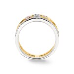 0.18ct Diamond Ring 750/18 K Yellow and White Gold - RI-12354-GW
