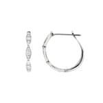 0.19 Karat Diamant-Kreolen 750/18 K Weissgold
