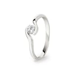 0.19 Karat Diamant Spannring 750/18 K Weissgold