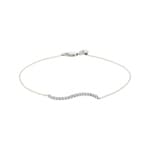 0.20 carats diamants bracelet or gris 750/18 ct