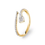 0.20 Karat Diamantring 750/18 K Gelbgold