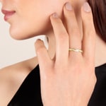 0.20 carats diamants bague or jaune 750/18 ct - RI-69918-GG