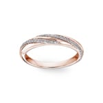 0.20 carats diamants bague or rosé 750/18 ct - RI-69918-RG