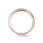 0.20 carats diamants bague or rosé 750/18 ct - RI-69918-RG