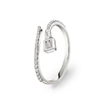 0.20 carats diamants bague or gris 750/18 ct