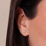 0.20ct Diamond Solitaire Stud Earrings 750/18 K Yellow Gold, 4 Prongs - CGOR001-010-GG