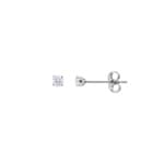 0.20 Karat Solitär Diamantohrstecker 750/18 K Weissgold, 4-Griff