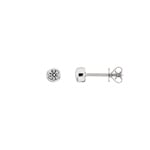 0.20 carats diamants clous d'oreilles solitaire or gris 750/18 ct, Serti clos