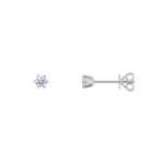 0.20ct diamants GIA clous d'oreilles solitaire or gris 750/18 ct en 6 griffes