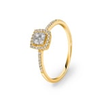0.21 Karat Diamantring 750/18 K Gelbgold