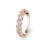 0.21 carats diamants bague or rosé 750/18 ct