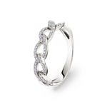 0.22 Karat Diamantring 750/18 K Weissgold