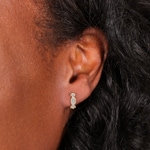 0.23ct Diamond Hoop Earrings 750/18 K Rose Gold - OR-47577-RG