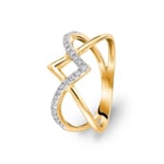 0.23 Karat Diamantring 750/18 K Gelbgold