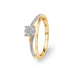 0.23 carats diamants bague or jaune 750/18 ct - RI-73416-GG