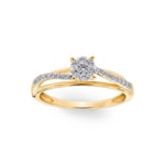 0.23 carats diamants bague or jaune 750/18 ct - RI-73416-GG