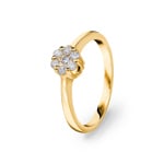 0.23 Karat Diamantring 750/18 K Gelbgold