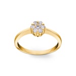 0.23ct Diamond Ring 750/18 K Yellow Gold - RI-003A-GG