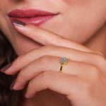 0.23ct Diamond Ring 750/18 K Yellow Gold - RI-003A-GG