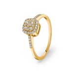 0.23 Karat Diamantring 750/18 K Gelbgold