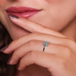 0.23ct Diamond Ring 750/18 K White Gold - RI-003A-WG