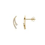 0.24ct Diamond Stud Earrings 750/18 K Yellow Gold