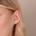 0.24ct Diamond Stud Earrings 750/18 K Rose Gold - OR-47462-RG