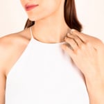 0.24ct Diamond Ring 750/18 K Yellow Gold - RO22GG