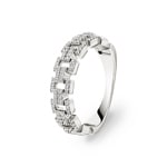 0.24ct Diamond Ring 750/18 K White Gold