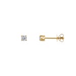 0.24 Karat Solitär Diamantohrstecker 750/18 K Gelbgold, 4-Griff