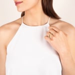 0.25 carats diamants bague tension or jaune 750/18 ct - RO18GG