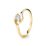 0.25 Karat Diamant Spannring 750/18 K Gelbgold