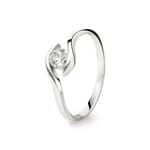 0.25 Karat Diamant Spannring 750/18 K Weissgold
