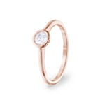 0.25 Karat Diamant Verlobungsring 750/18 K Roségold, Zargenfassung