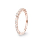 0.25 Karat Diamanten Mémoire Ring 750/18 K Roségold