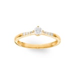 0.25ct Diamond Ring 750/18 K Yellow Gold - RI-69880-GG