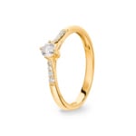 0.25ct Diamond Ring 750/18 K Yellow Gold