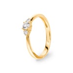 0.25ct Diamond Ring 750/18 K Yellow Gold