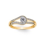 0.25 Karat Diamantring 750/18 K Gelbgold - RI-73360-GG