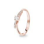0.25 Karat Diamantring 750/18 K Roségold