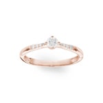 0.25 carats diamants bague or rosé 750/18 ct - RI-69880-RG