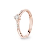 0.25ct Diamond Ring 750/18 K Rose Gold