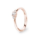 0.25 Karat Diamantring 750/18 K Roségold