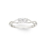 0.25 Karat Diamantring 750/18 K Weissgold - RI-69873-WG