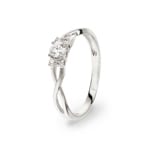 0.25 Karat Diamantring 750/18 K Weissgold
